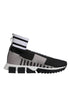 Dolce & Gabbana Black Gray Sorrento Socks Men Sneakers Shoes
